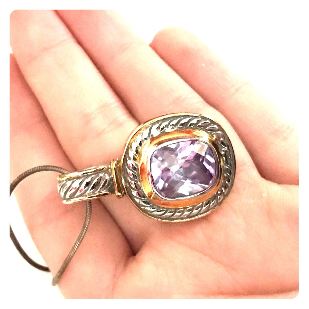 Beautiful purple crystal necklace